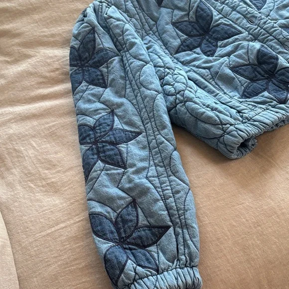 Free People Denim Blue Floral Jacket - Picture 10 of 12